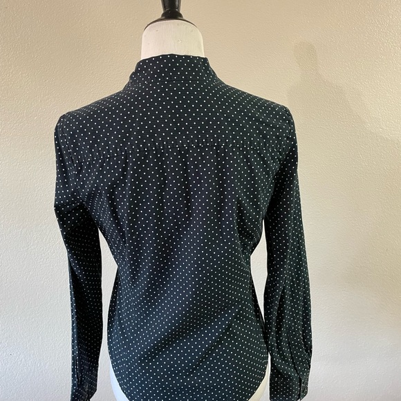 Club Monaco Navy/Indigo/White Polka Dots Button Down Shirt - Picture 8 of 8